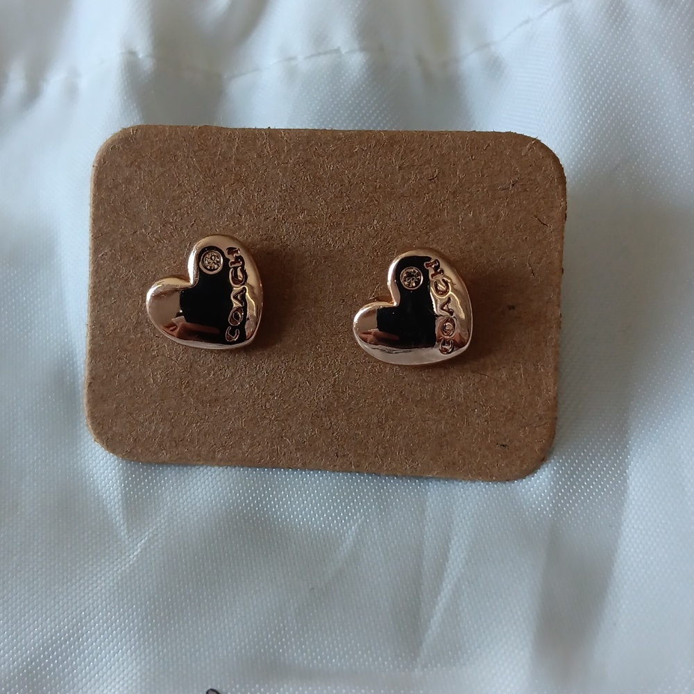 Coach Heart Earrings